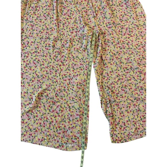 Torrid Women’s Plus 4 Cropped Wide Leg Pants Floral Print Lightweight - Picture 5 of 10